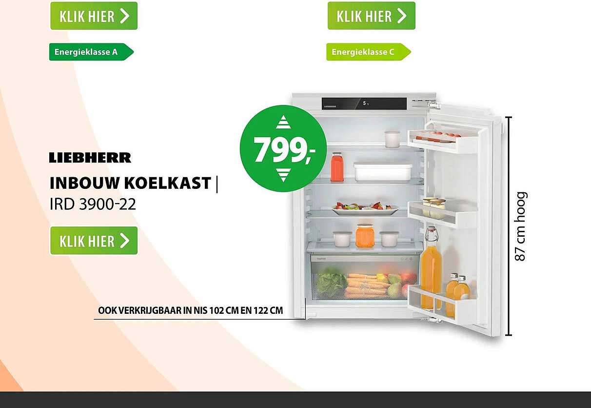 LIEBHERR INBOUW KOELKAST I RD 3900-22