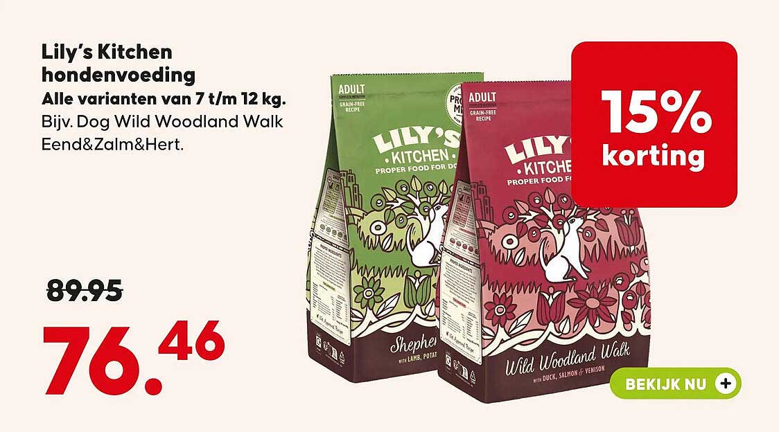 Lily’s Kitchen hondenvoeding 15% korting