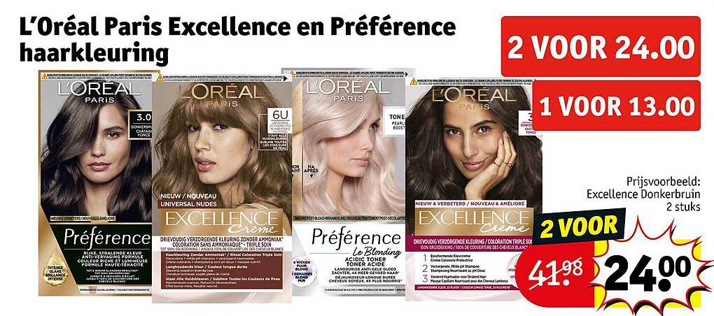 L'Oréal Paris Excellence en Préférence haarkleuring