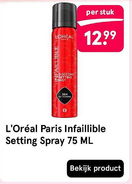 L'Oréal Paris Infallible Setting Spray 75 ML