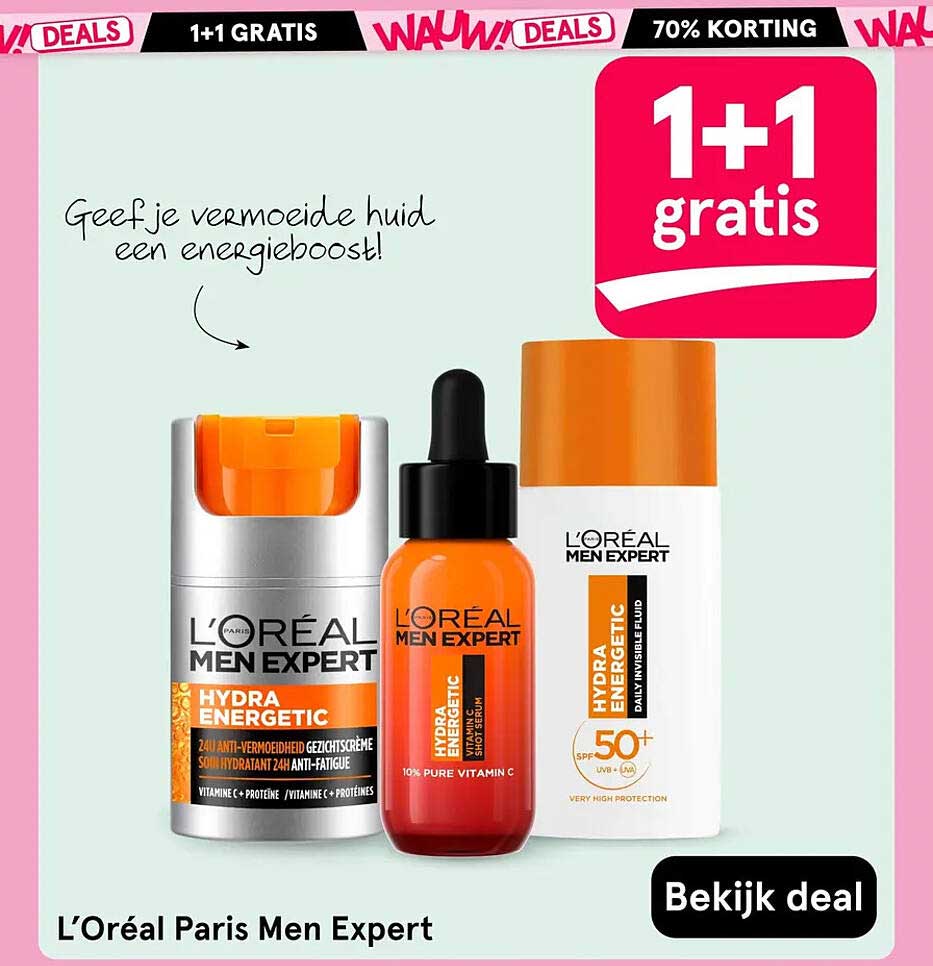 L'Oréal Paris Men Expert 1+1 gratis