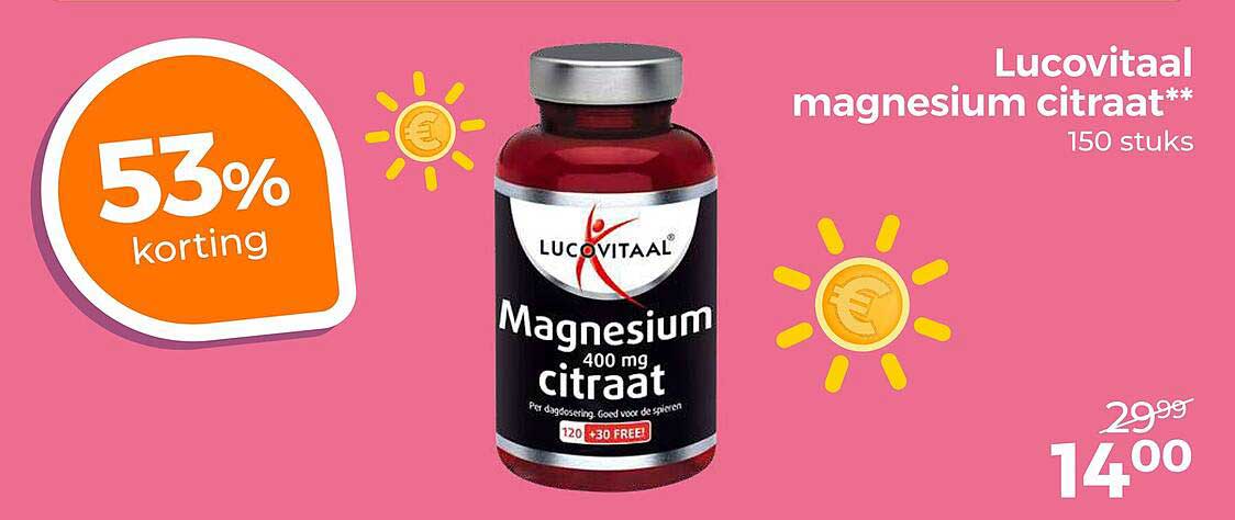Lucovitaal magnesium citraat** 150 stuks