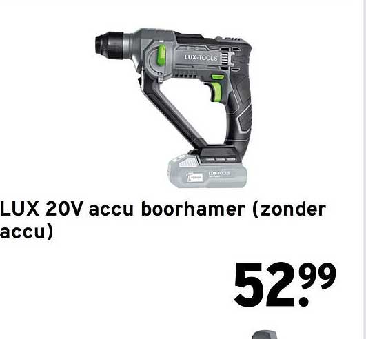 LUX 20V accu boorhamer (zonder accu)