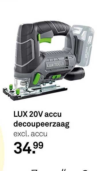 LUX 20V accu decoupeerzaag excl. accu