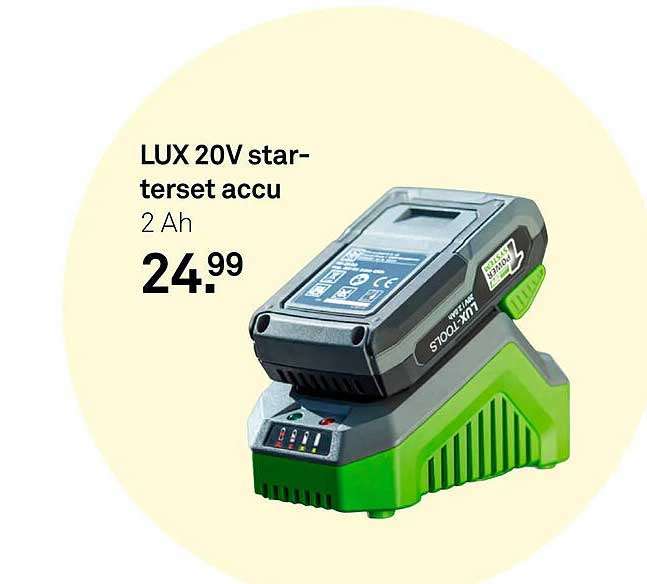 LUX 20V star-terset accu 2 Ah