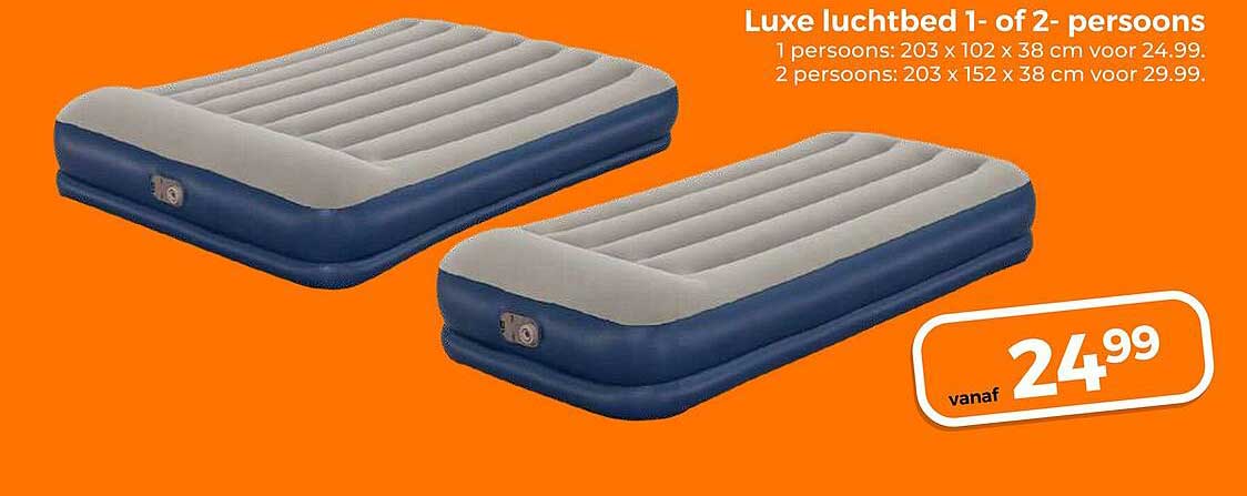 Luxe luchtbed 1- of 2-persoons