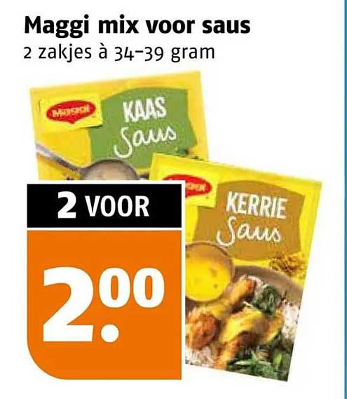 Maggi mix voor saus 2 zakjes à 34-39 gram