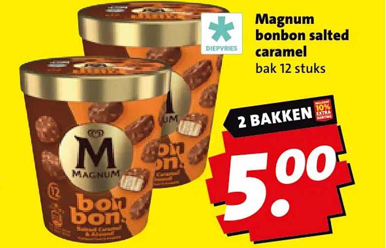 Magnum bonbon salted caramel bak 12 stuks 2 BAKKEN
