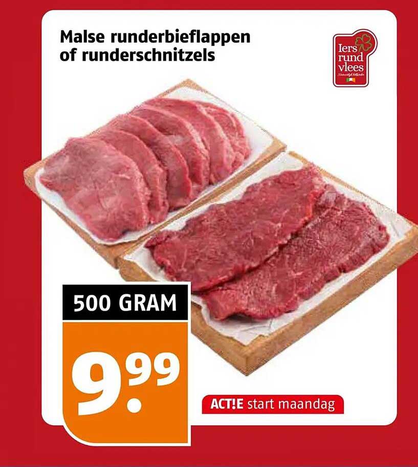 Malse runderbiefklappen of runderschnitzels