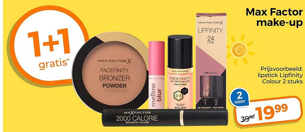 Max Factor make-up 1+1 gratis