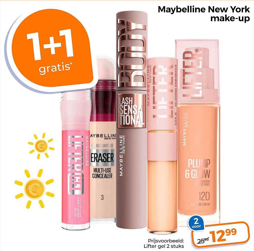 Maybelline New York make-up 1+1 gratis