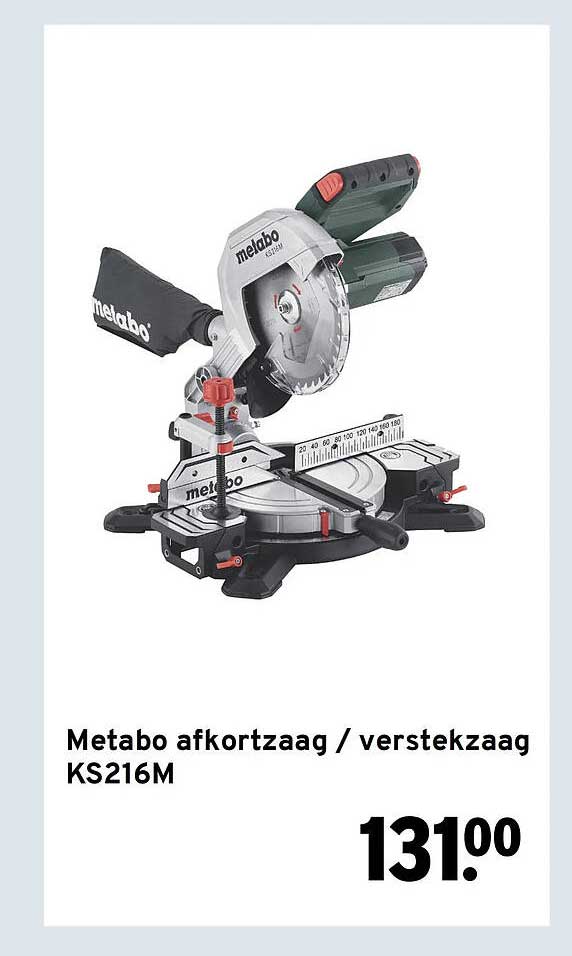 Metabo afkortzaag / verstekzaag KS216M