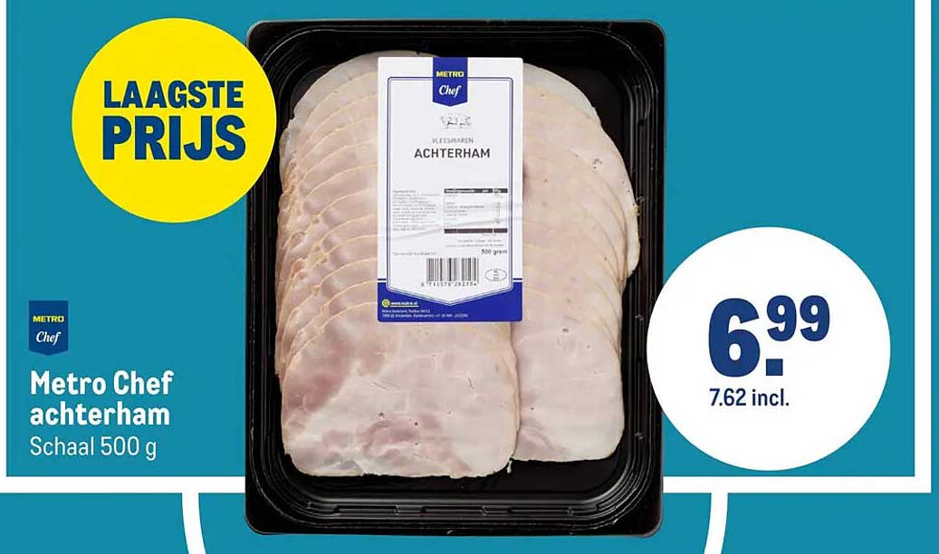Metro Chef achterham Schaal 500 g