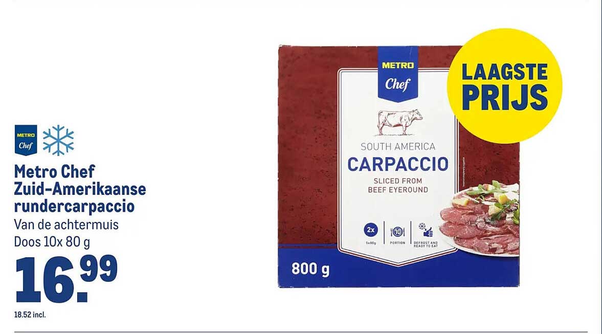 Metro Chef Zuid-Amerikaanse rundercarpaccio