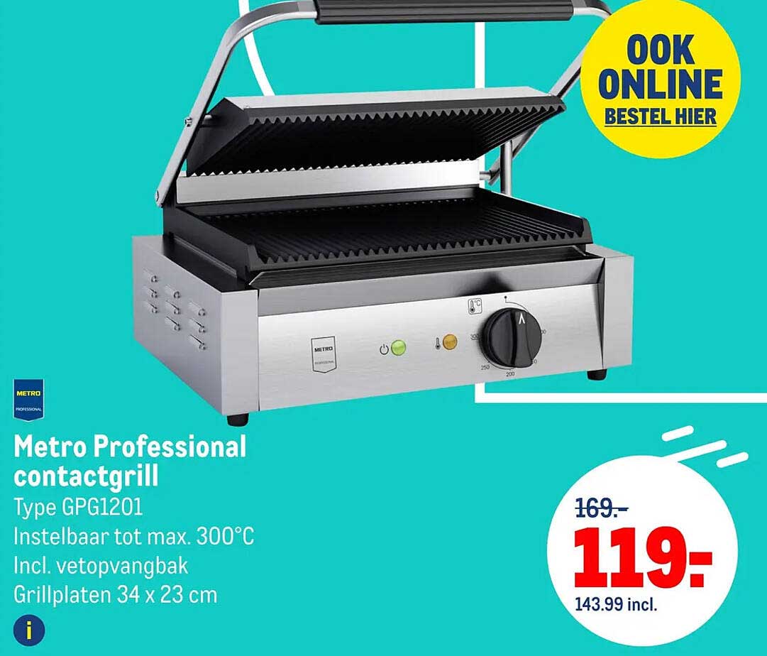 Metro Professional contactgrill Type GPG1201