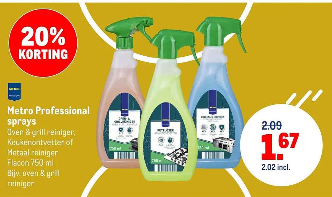 Metro Professional sprays