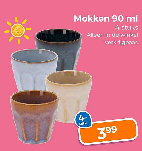 Mokken 90 ml 4 stuks