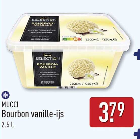 MUCCI Bourbon vanille-ijs 2.5 l.