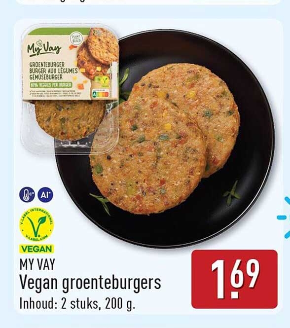 MY VAY Vegan groenteburgers