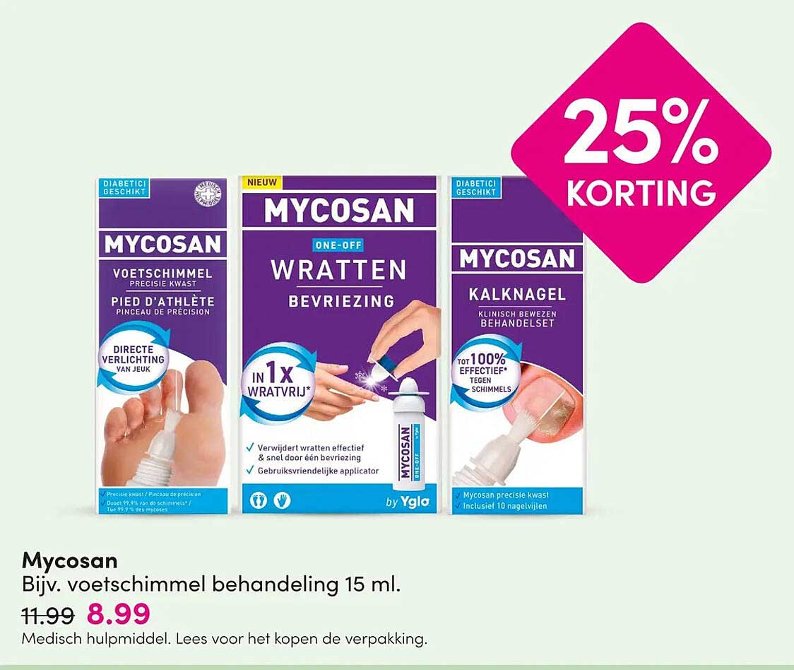 Mycosan Bijv. voetschimmel behandeling 15 ml. 25% KORTING