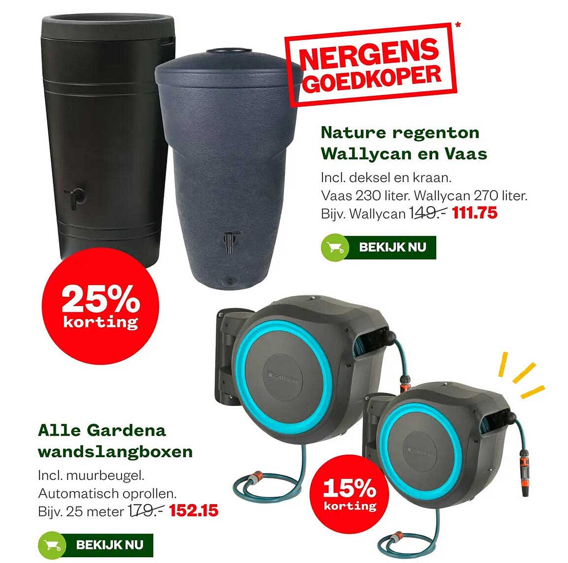 Nature regenton Wallycan en Vaas
