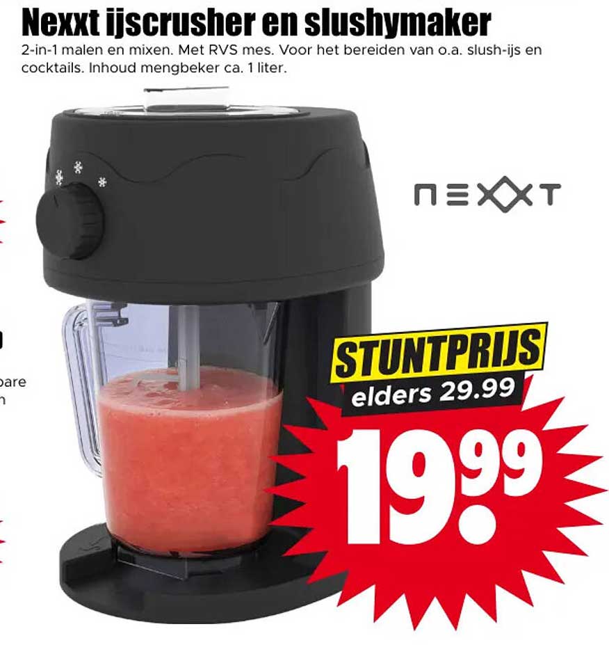 Nexxt ijskcrusher en slushymaker