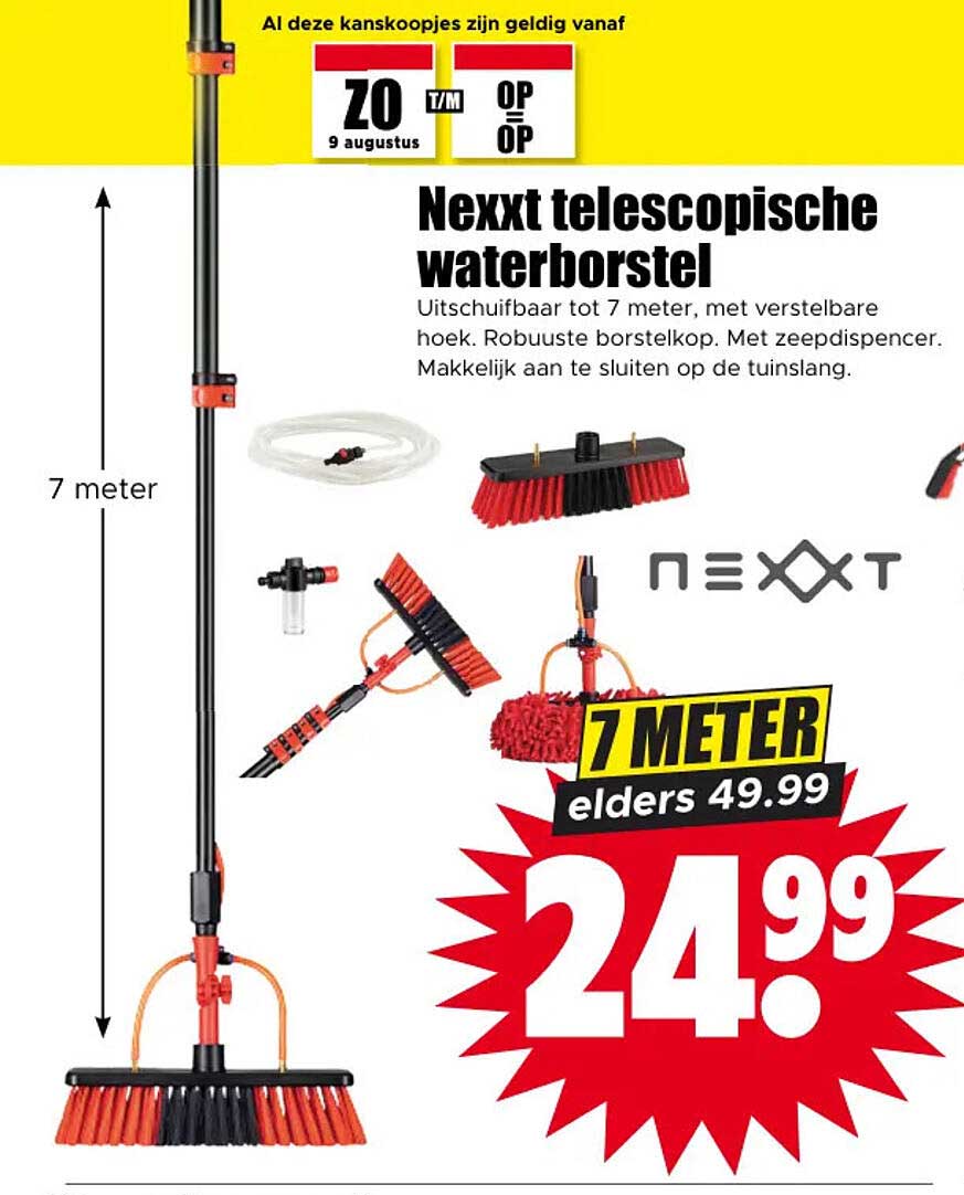 Nexxt telescopische waterborstel