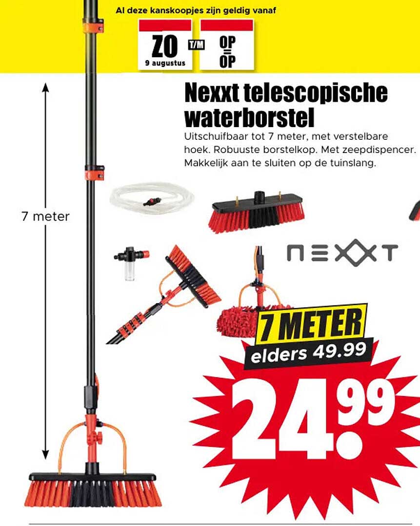 Nexxt telescopische waterborstel