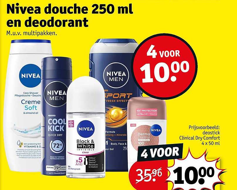 Nivea douche 250 ml en deodorant
