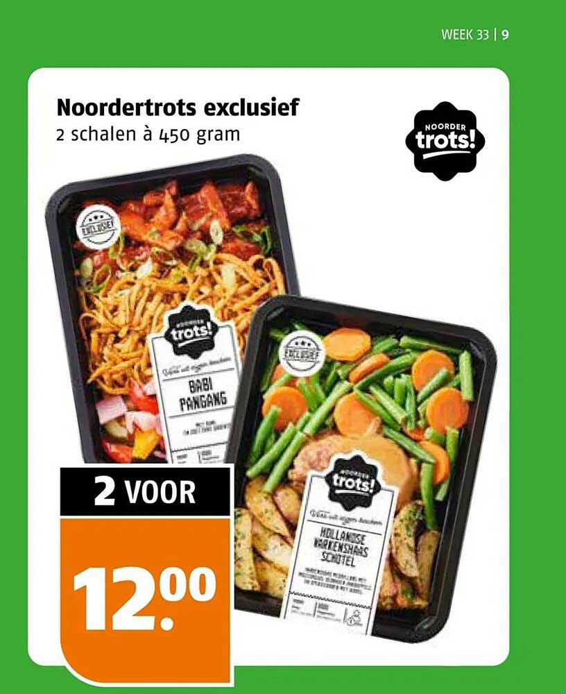 Noordertrots exclusief 2 schalen à 450 gram