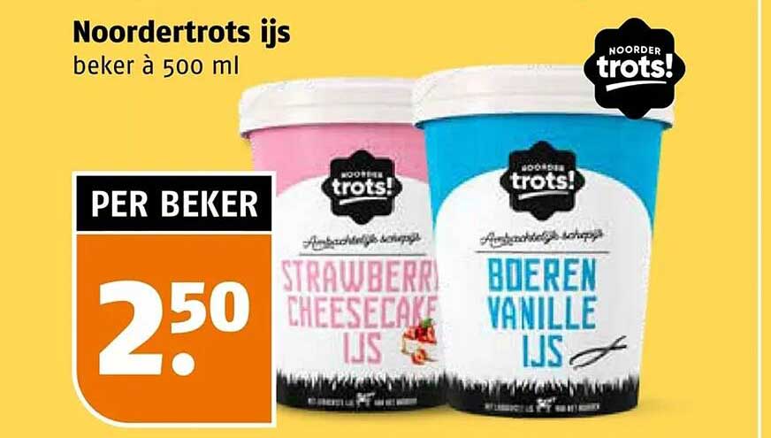 Noordertrots ijs beker à 500 ml