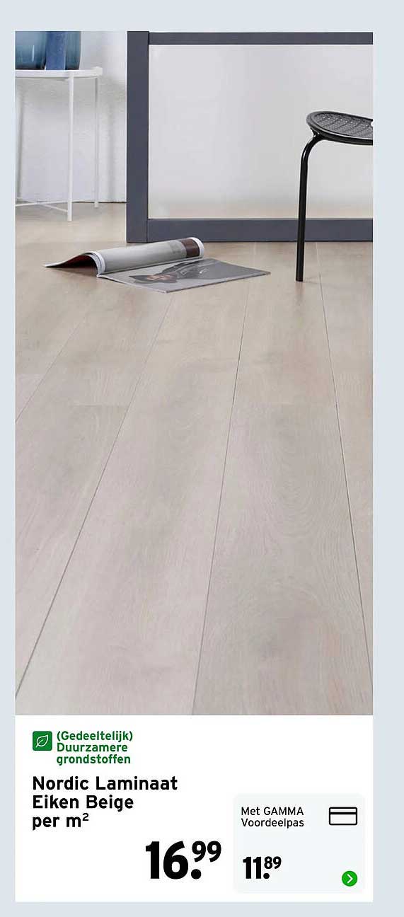 Nordic Laminaat Eiken Beige per m²