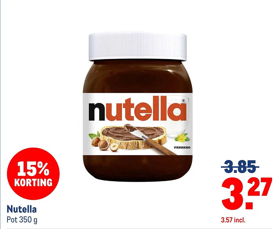 Nutella Pot 350 g 15% KORTING
