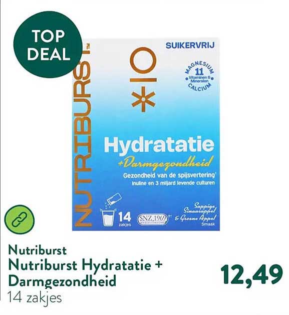 Nutriburst Hydratatie + Darmgezondheid 14 zakjes