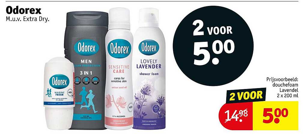 Odorex M.u.v. Extra Dry. 2 voor 5.00