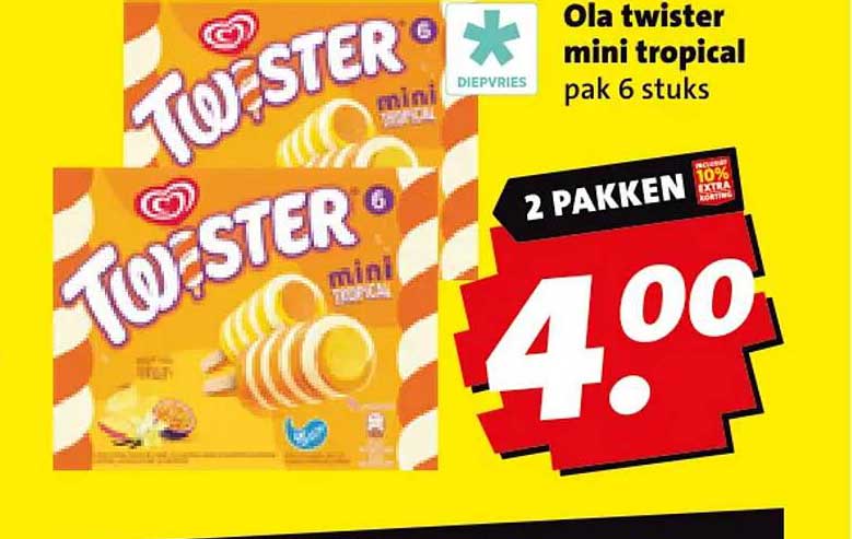 Ola twister mini tropical pak 6 stuks 2 pakken