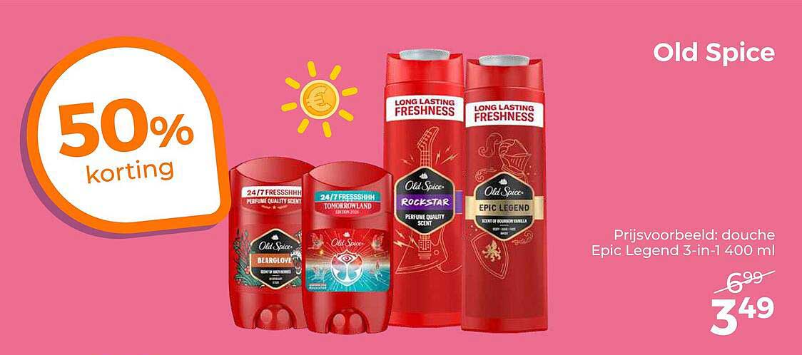 Old Spice 50% korting