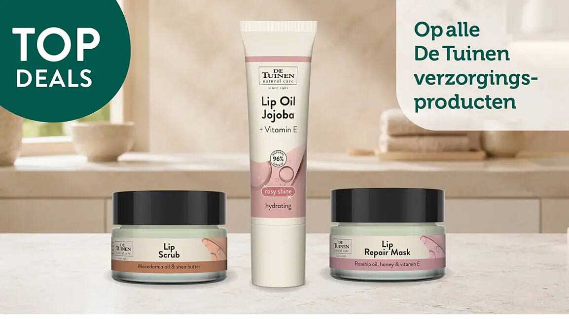 Op alle De Tuinen verzorgingsproducten