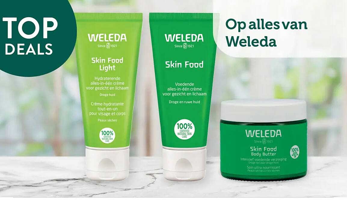 Op alles van Weleda