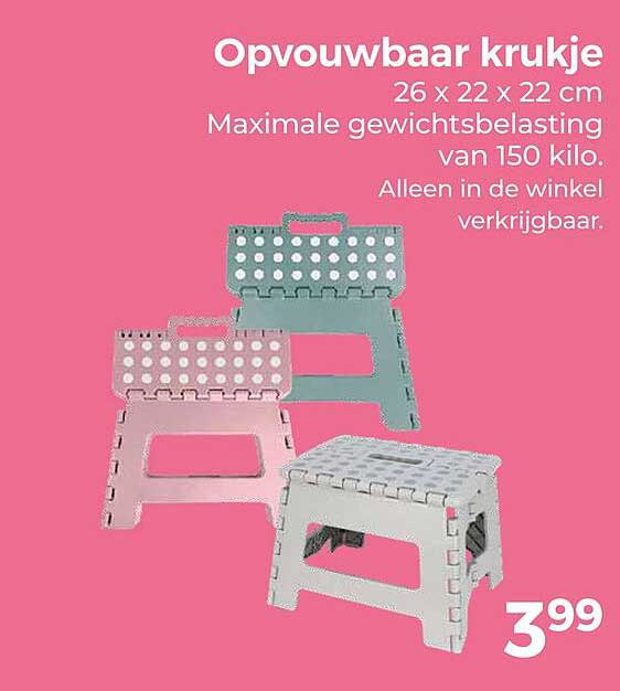 Opvouwbaar krukje