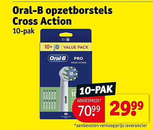 Oral-B opzetborstels Cross Action 10-pak