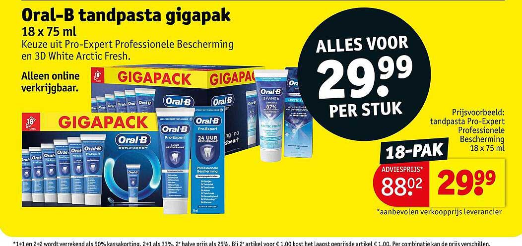 Oral-B tandpasta gigapak 18 x 75 ml