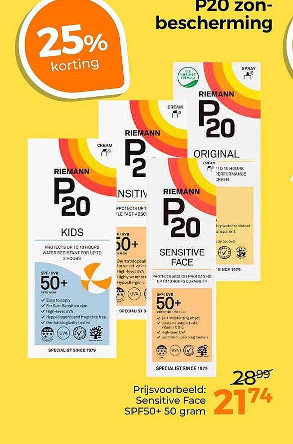 P20 zon-bescherming 25% korting