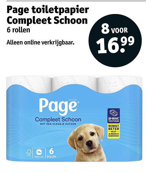 Page toiletpapier Compleet Schoon 6 rollen