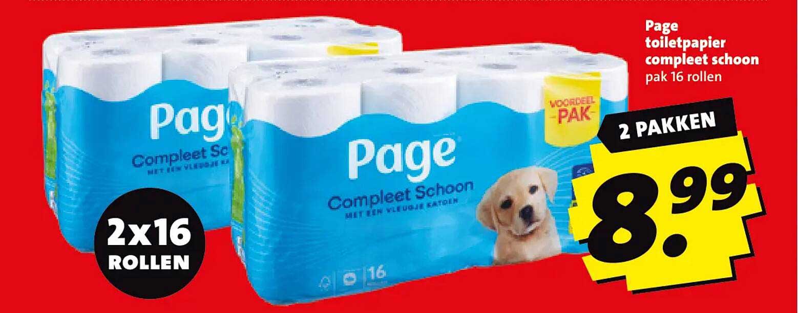 Page toiletpapier compleet schoon pak 16 rollen