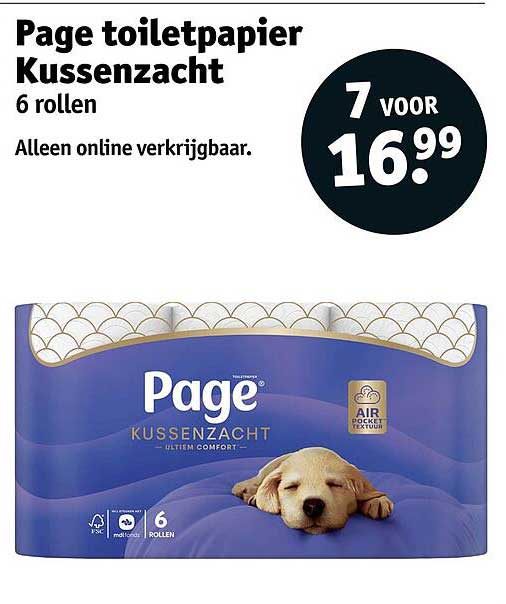 Page toiletpapier Kussenzacht 6 rollen