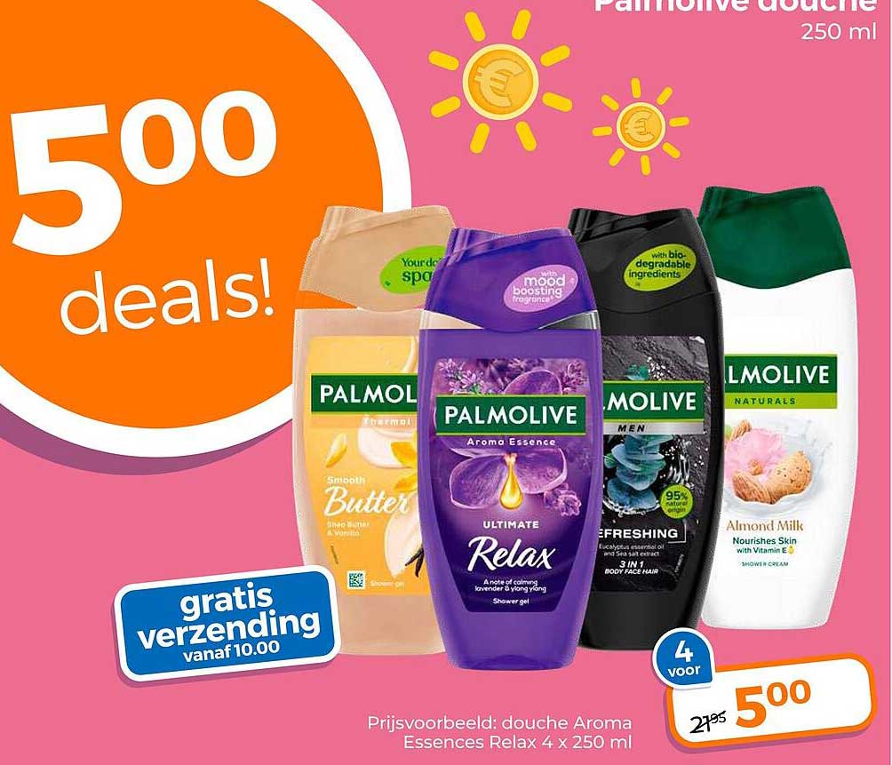 Palmolive douche 250 ml 4 voor