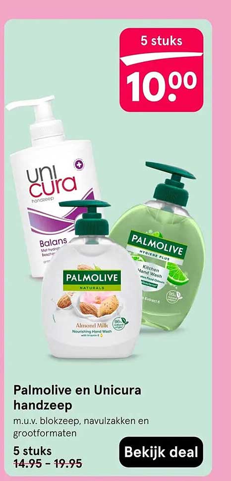 Palmolive en Unicura handzeep