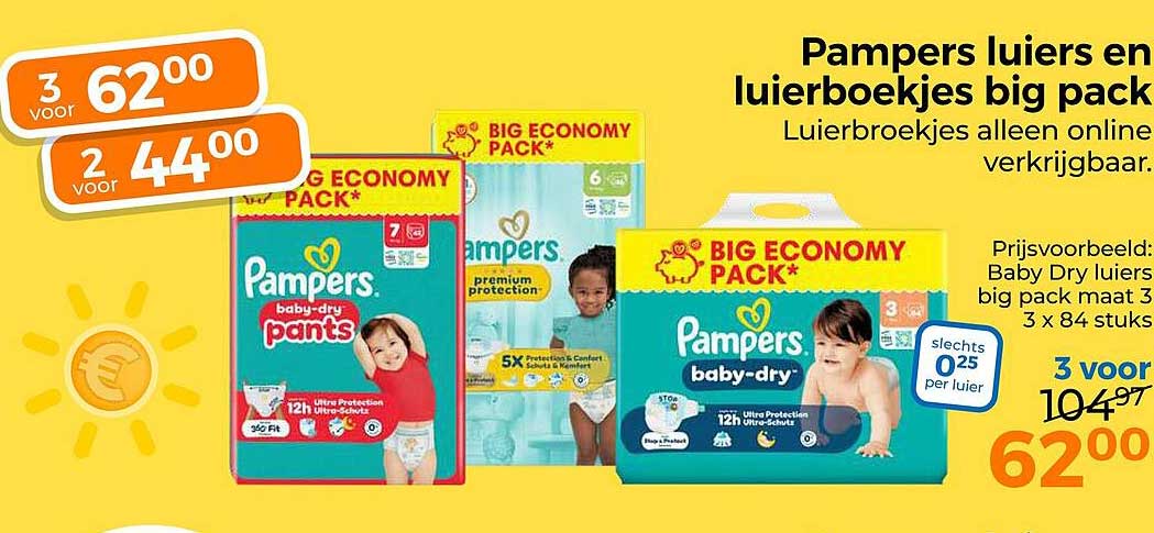 Pampers luiers en luierboekjes big pack