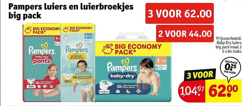 Pampers luiers en luierbroekjes big pack